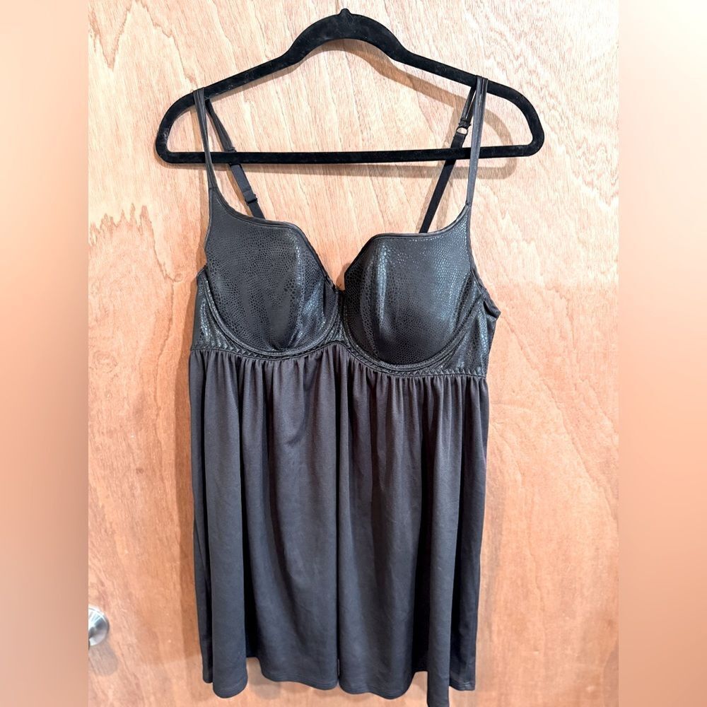 Cacique Black Babydoll Nightie Size 18/20